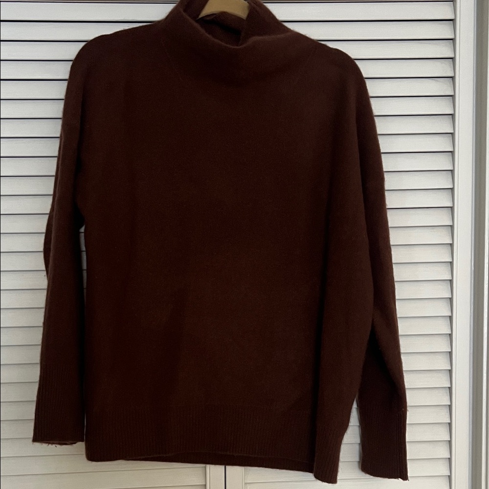 Vince Boiled Cashmere Funnel Neck Sweater Medium